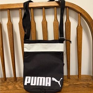 Puma Black & White Women’s Crossbody Bag Logo Shoulder Bag